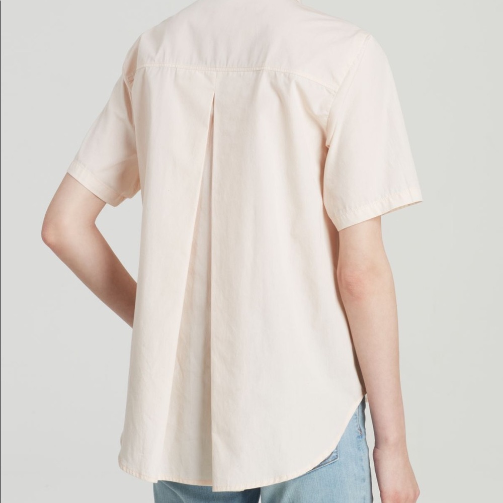 a.c.e. NWT Kelly Chambray button up / pleated back